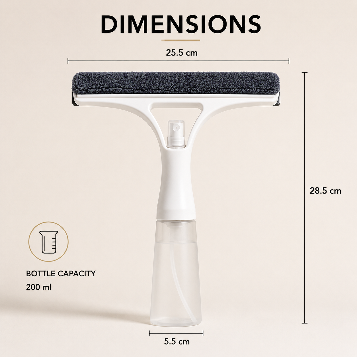 Life Ease™ 3-in-1 Spray Window & Mirror Cleaner | Streak-Free Glass Cleaning Tool